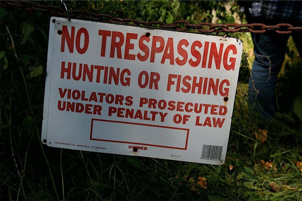 A no trespassing time.