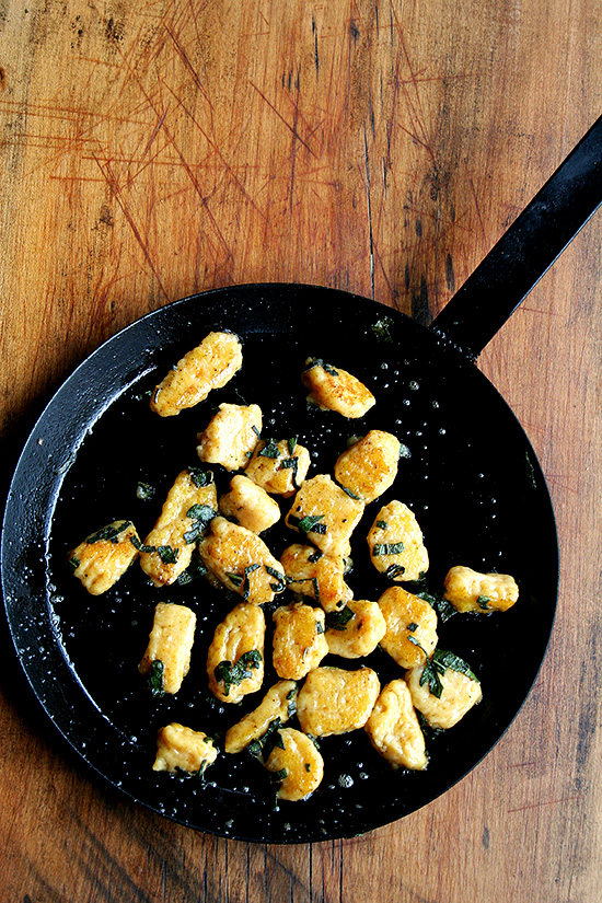 Lidia Bastianich's recipe for homemade butternut squash gnocchi, made from potatoes and butternut squash, is delectable and deeply satisfying! // alexandracooks.com Lidia Bastianich's recipe for homemade butternut squash gnocchi, made from potatoes and butternut squash, is delectable and deeply satisfying! // alexandracooks.com