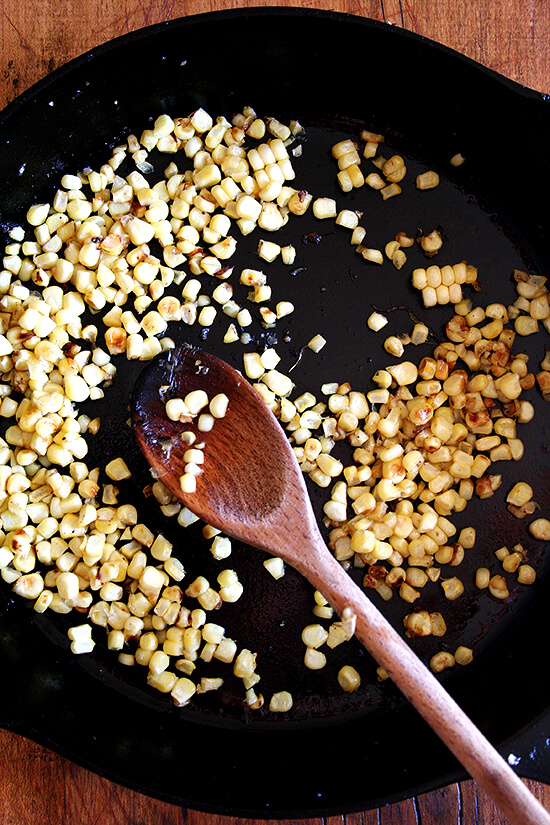 A simple way to spruce up a salad — add sauteed corn. // alexandracooks.com A simple way to spruce up a salad — add sauteed corn. // alexandracooks.com