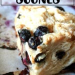 Just-baked buttermilk blueberry scones.