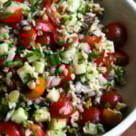 a bowl of tabbouleh