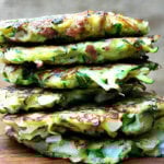 A stack of zucchini fritters