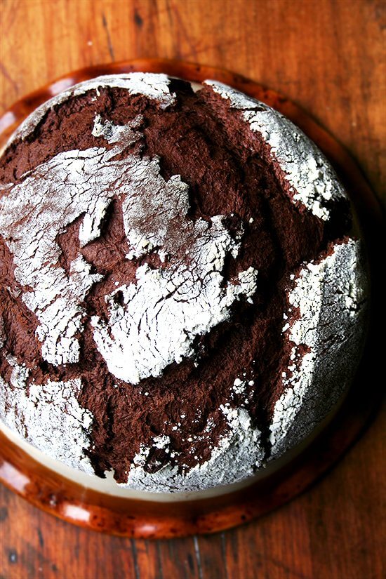 chocolate bread, baked