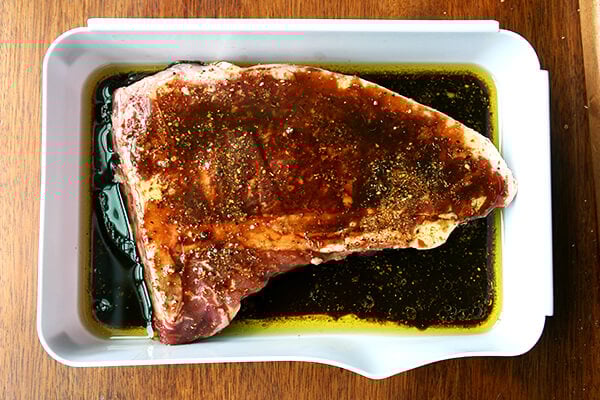This steak marinade — equal parts Worcestershire sauce and olive oil combined with a healthy sprinkling of lemon pepper — is a good one to have on hand this time of year. What's more, it produces just about the best tasting leftovers, though I can't promise there will be any. // alexandracooks.com This steak marinade — equal parts Worcestershire sauce and olive oil combined with a healthy sprinkling of lemon pepper — is a good one to have on hand this time of year. What's more, it produces just about the best tasting leftovers, though I can't promise there will be any. // alexandracooks.com