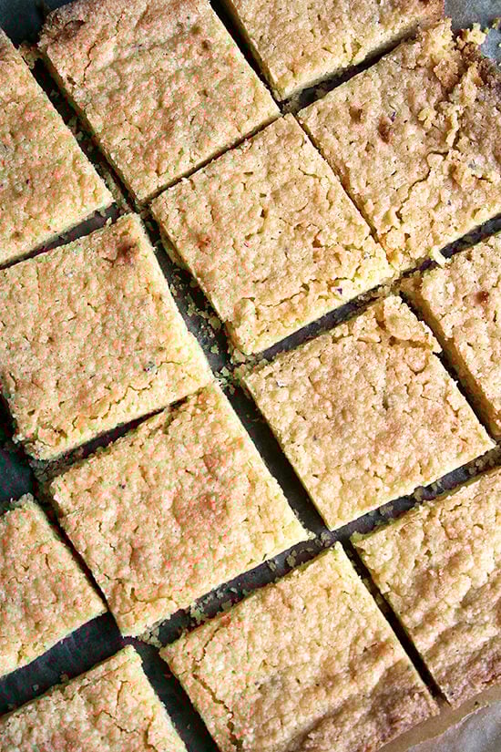 This shortbread continues to be one of my favorite foods on the planet. This variation, made with lemon zest and lemon juice, is perfect for spring and could be made gluten-free with C4C flour or your favorite gluten-free mix. // alexandracooks.com This shortbread continues to be one of my favorite foods on the planet. This variation, made with lemon zest and lemon juice, is perfect for spring and could be made gluten-free with C4C flour or your favorite gluten-free mix. // alexandracooks.com