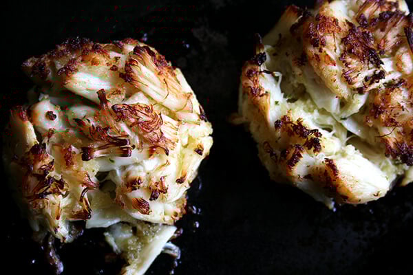 just-broiled crab cakes just-broiled crab cakes