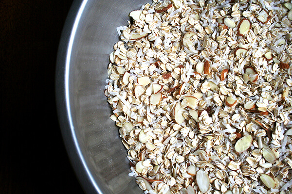 oats, coconut and almonds oats, coconut and almonds