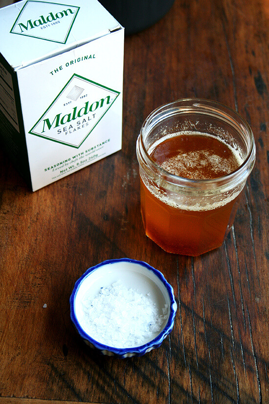 ingredients for blondies with brown butter and sea salt