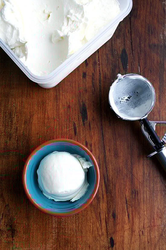 Lemony, perfectly sweet, creamy-textured, this mascarpone sorbet, which comes together in minutes, is so refreshing and so delicious. // alexandracooks.com Lemony, perfectly sweet, creamy-textured, this mascarpone sorbet, which comes together in minutes, is so refreshing and so delicious. // alexandracooks.com