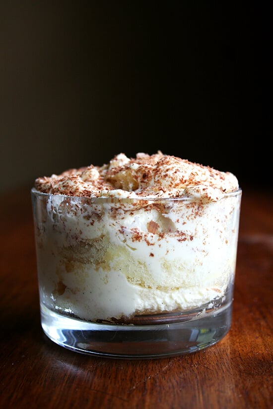 Tiramisu is the perfect dessert to have on hand when you are expecting a house full of guests for the holidays. It is one of my favorites: it can be made ahead and tucked in the fridge, it feeds a crowd, and it is oh so delicious. // alexandracooks.com Tiramisu is the perfect dessert to have on hand when you are expecting a house full of guests for the holidays. It is one of my favorites: it can be made ahead and tucked in the fridge, it feeds a crowd, and it is oh so delicious. // alexandracooks.com