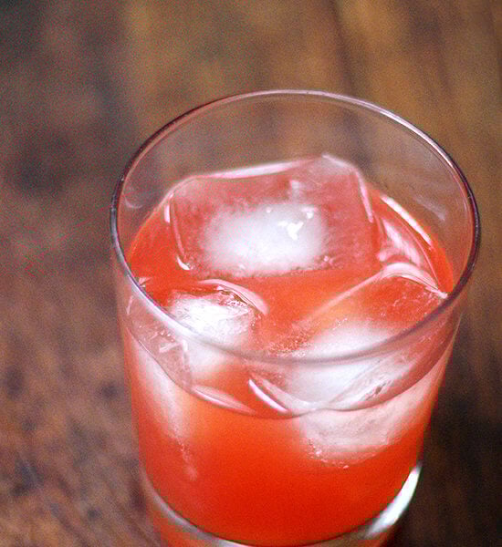 Aperol-grapefruit cocktail.