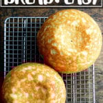 Just-baked gluten-free bread on a cooling rack.