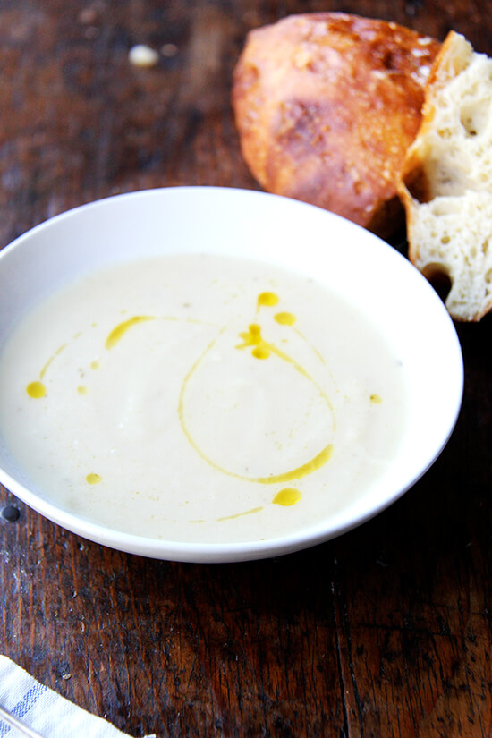 Soup season has officially arrived, bringing with it bowls of warm, comforting goodness, smells that permeate the house, the nourishment we crave on chilly days, and blisters to our little, out-of-practice fingers. This parsnip pear soup is perfect for this time of year. // alexandracooks.com Soup season has officially arrived, bringing with it bowls of warm, comforting goodness, smells that permeate the house, the nourishment we crave on chilly days, and blisters to our little, out-of-practice fingers. This parsnip pear soup is perfect for this time of year. // alexandracooks.com
