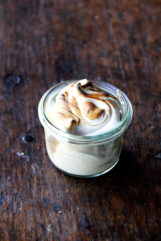 It turns out that meringue icing is the best fluff ever, and once it has been torched, it's as good as, if not better than, any campfire marshmallow you can imagine. Making fluff at home takes five minutes. It's as simple as whipping egg whites, sugar, cream of tartar, and salt over a double boiler until stiff peaks form, and then whipping in vanilla off the heat. That's it. // alexandracooks.com It turns out that meringue icing is the best fluff ever, and once it has been torched, it's as good as, if not better than, any campfire marshmallow you can imagine. Making fluff at home takes five minutes. It's as simple as whipping egg whites, sugar, cream of tartar, and salt over a double boiler until stiff peaks form, and then whipping in vanilla off the heat. That's it. // alexandracooks.com