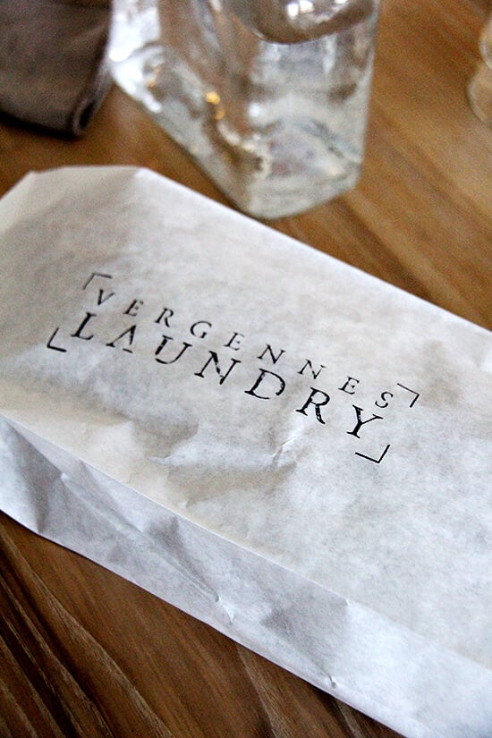 Vergennes Laundry is a wood-fired bakery located in a former laundromat in Vergennes, VT. This gem of a café is the kind of place you could lounge in all day, beginning with a latté and croissant, moving onto fresh-squeezed orange juice and cheddar-and-tarragon gougères, finishing with an espresso and chocolate crème fraîche truffle. Every bite will kindle dreams of opening up your own Vergennes Laundry, which your town so desperately needs. // alexandracooks.com Vergennes Laundry is a wood-fired bakery located in a former laundromat in Vergennes, VT. This gem of a café is the kind of place you could lounge in all day, beginning with a latté and croissant, moving onto fresh-squeezed orange juice and cheddar-and-tarragon gougères, finishing with an espresso and chocolate crème fraîche truffle. Every bite will kindle dreams of opening up your own Vergennes Laundry, which your town so desperately needs. // alexandracooks.com