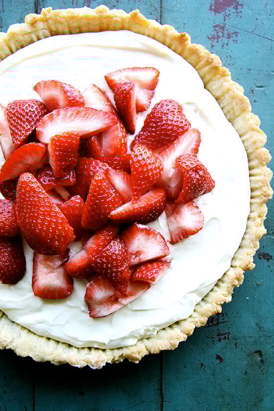I have made this strawberry mascarpone tart several times with a lemony, sweetened mascarpone topped with fresh berries. This is the only pastry crust I will make all summer long in my hot kitchen, on my unforgiving countertops, with my warm, clammy hands. Sayonara rolling pin, see you in the fall. // alexandracooks.com I have made this strawberry mascarpone tart several times with a lemony, sweetened mascarpone topped with fresh berries. This is the only pastry crust I will make all summer long in my hot kitchen, on my unforgiving countertops, with my warm, clammy hands. Sayonara rolling pin, see you in the fall. // alexandracooks.com