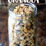 A jar of coconut oil granola.