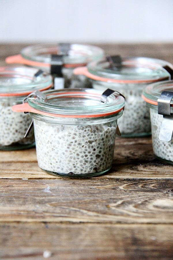 This vegan chia pudding, made with cashew milk, maple syrup, and vanilla, tastes as delicious as when made with whole milk. // alexandracooks.com This vegan chia pudding, made with cashew milk, maple syrup, and vanilla, tastes as delicious as when made with whole milk. // alexandracooks.com