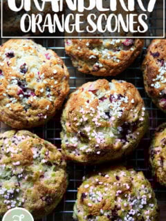 Just-baked cranberry scones.