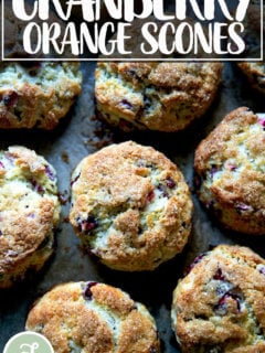 Just-baked cranberry scones.