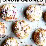 A tray of freshly baked cranberry scones.