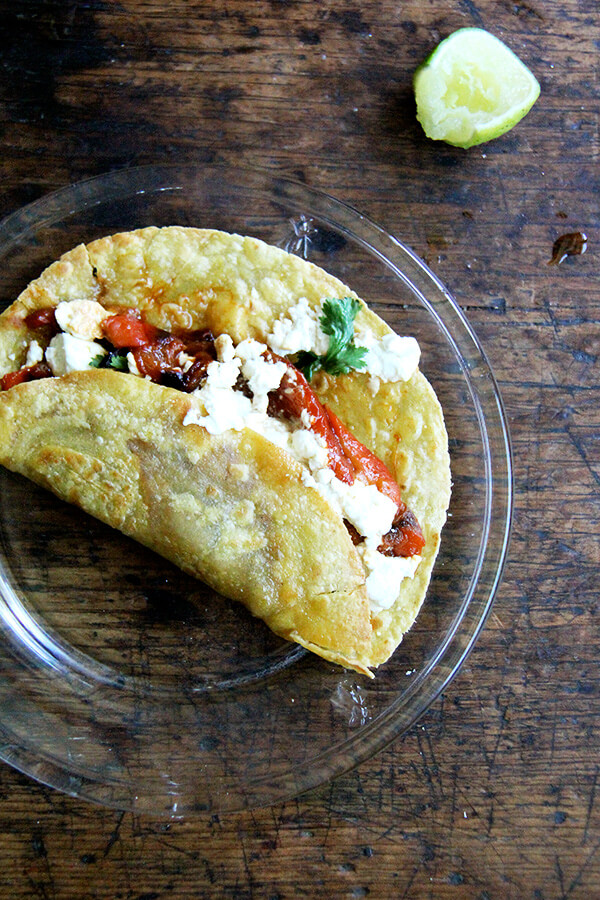 With a stash of peppers in the fridge, these roasted red pepper wraps come together in no time, and they're as easy to make for one as for a crowd. They're what I've been relying on as my motivation to do anything, namely cook, wanes with every degree out there it climbs. // alexandracooks.com With a stash of peppers in the fridge, these roasted red pepper wraps come together in no time, and they're as easy to make for one as for a crowd. They're what I've been relying on as my motivation to do anything, namely cook, wanes with every degree out there it climbs. // alexandracooks.com