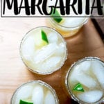 Classic margarita with tequila and lime.