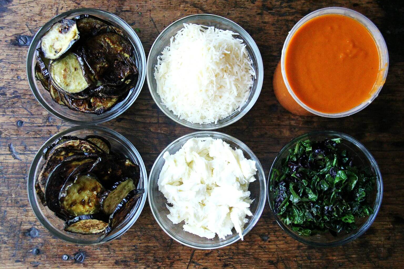 ingredients for eggplant lasagna