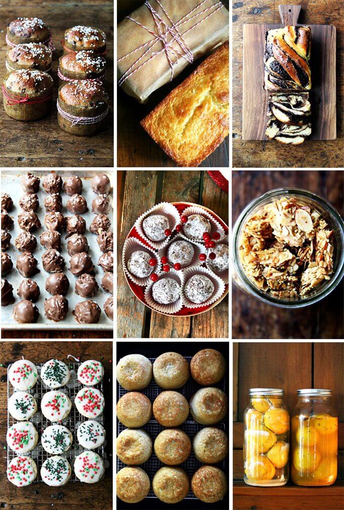 There's (nearly) always time to give the gift of something homemade. Here are a few of my favorites. // alexandracooks.com A montage of homemade gifts.