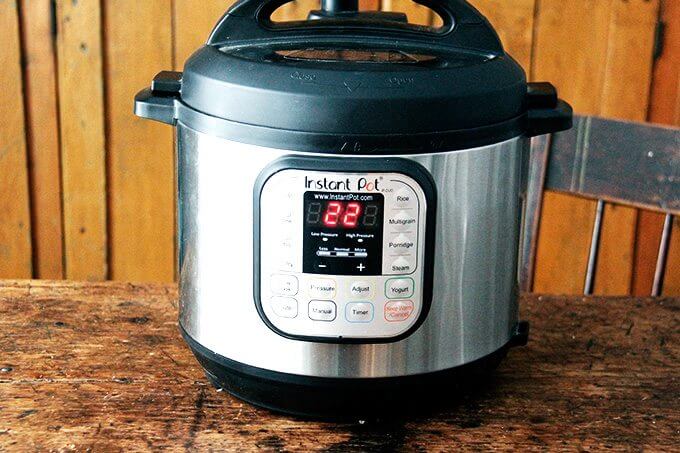 The Instant Pot set for 22 minutes.