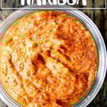 A jar of homemade harissa.