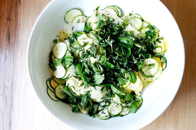 raw zucchini salad