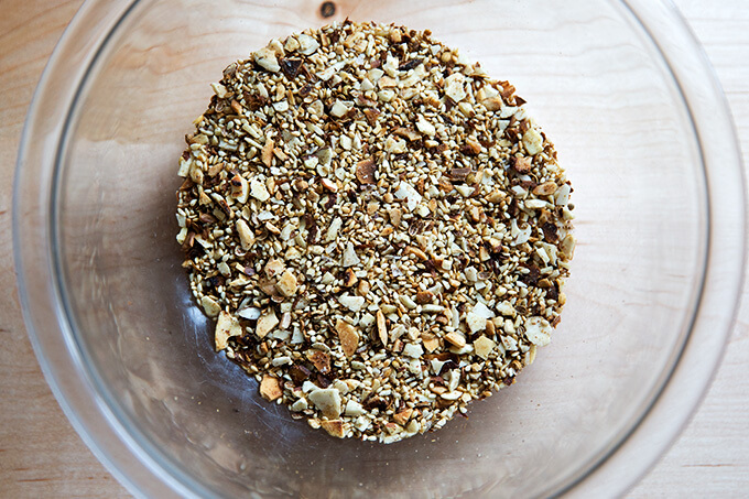 Toasted almond dukkah.
