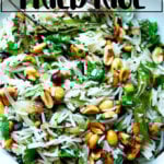 A bowl of Indian Fried Rice.