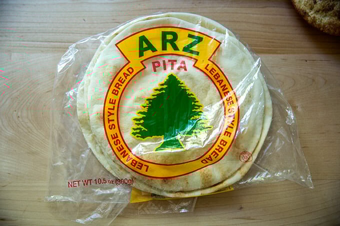 A bag of ARZ pita from Montreal.