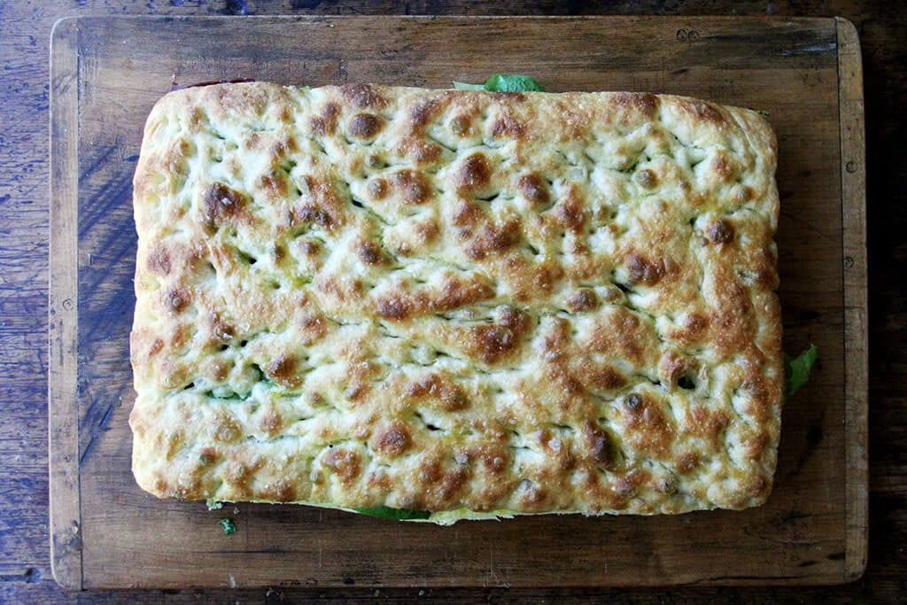 Assembled Ultimate Sheet Pan Breakfast Slab Sandwich