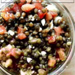 a bowl of Trader Joe's mind-blowing lentil salad.