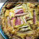 rhubarb custard cake