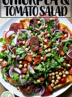Chickpea tomato salad.