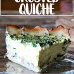 Potato-crusted quiche.