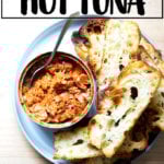 A plate of Korean hot tuna aside toasty bread.