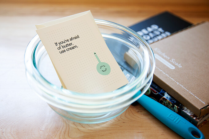 If you're afraid of butter, use cream.