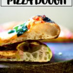 Slices of sourdough pizza.