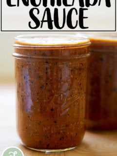 enchilada sauce in a jar