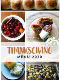 montage of thanksgiving recipes.