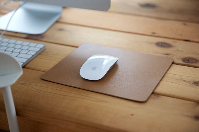 A leather mousepad.