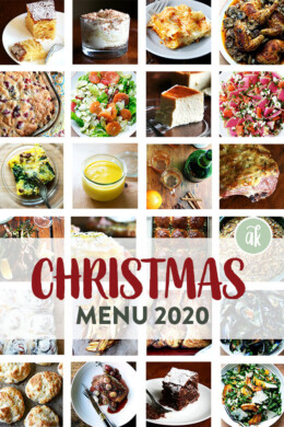 A montage of Christmas Day favorite foods.