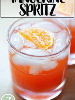 Two glasses of a Tangerine spritz.