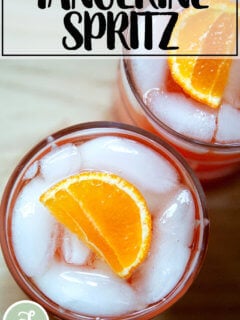 Two glasses of a Tangerine spritz.