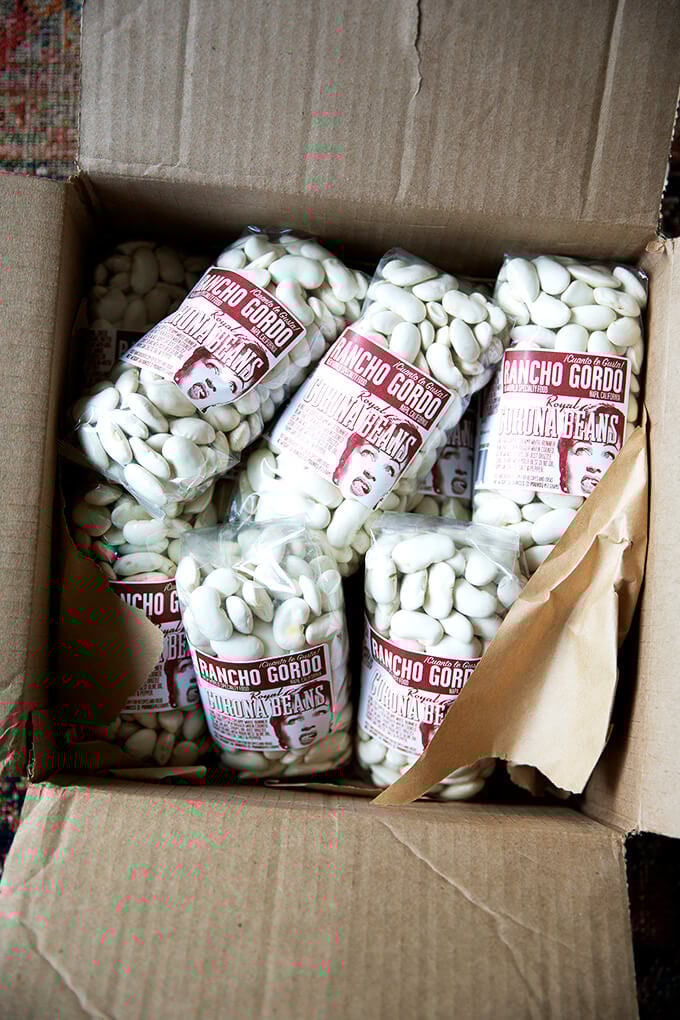 A box of corona beans.